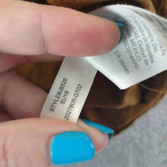 Madewell Brown Crewneck Tee XS 100% Cotton Earth Tone Minimalist Basic Army chic - Picture 7 of 8